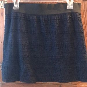 Navy lace Free People elastic waist skirt size M